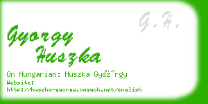 gyorgy huszka business card